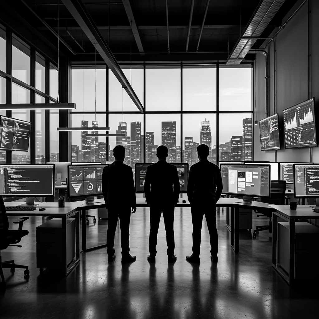 WhiteFox AI team collaborating in studio